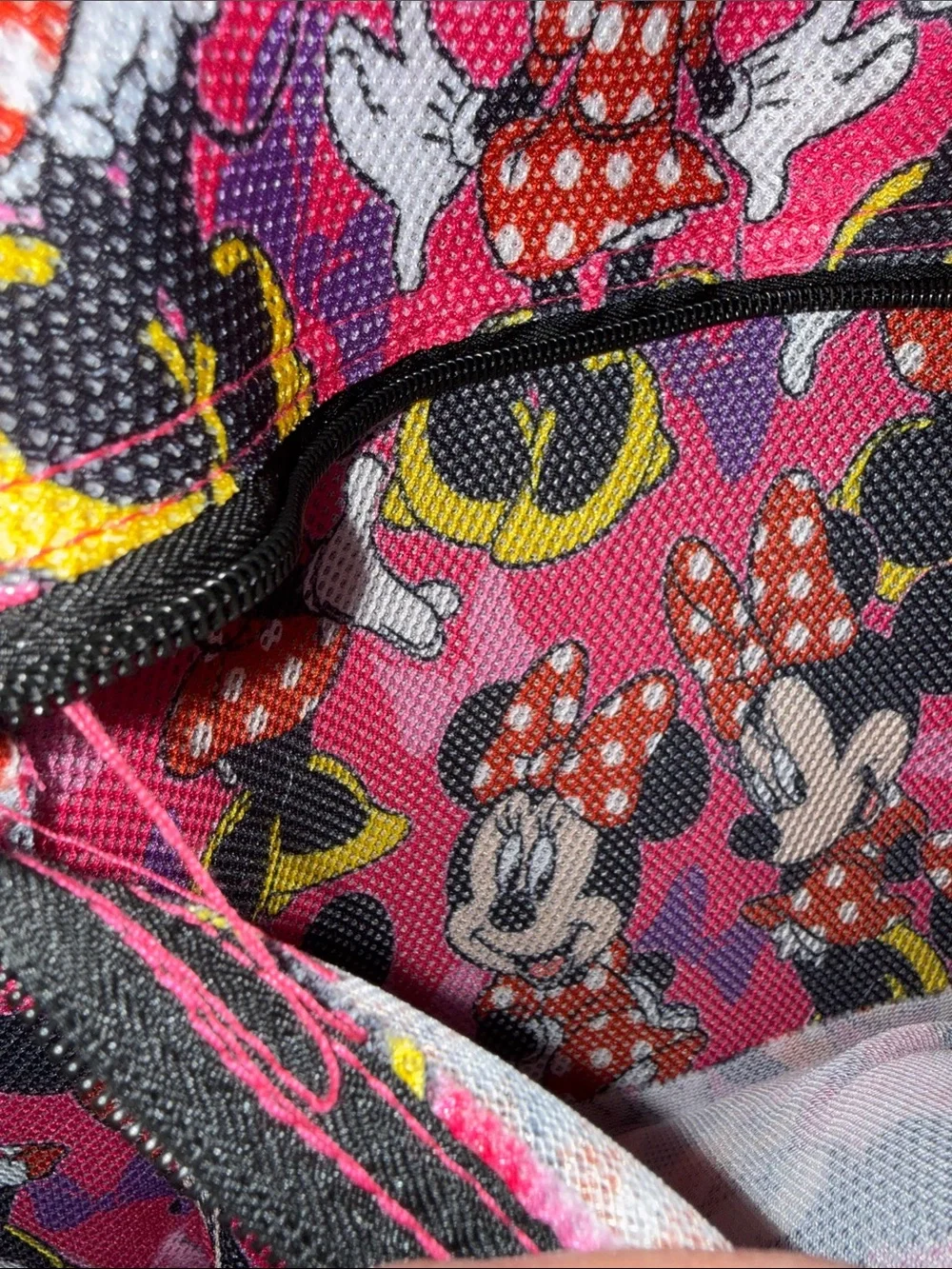 Disney Minnie Mouse Pink and Black Kids Backpack